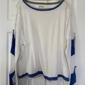 We The Free White and Green Top